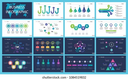 Creative business infographic design for project management concept. Can be used for business project, annual report, web design. Option chart, process chart, timeline, flowchart
