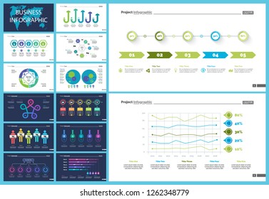 Creative business infographic design for project management concept. Can be used for business project, annual report, web design. Option chart, process chart, timeline, flowchart