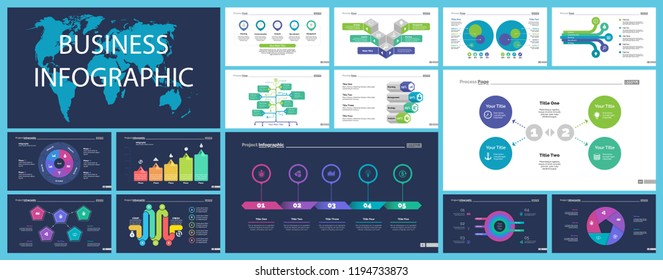 Creative business infographic design for startup concept. Can be used for business project, annual report, web design. Option chart, process chart, organizational chart, donut diagram, flowchart