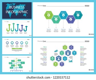Creative business infographic design for startup concept. Can be used for business project, annual report, web design. Option chart, process chart, organizational chart, donut diagram, flowchart