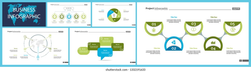 Creative business infographic design for startup concept. Can be used for business project, annual report, web design. Option chart, process chart, organizational chart, donut diagram, flowchart
