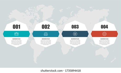 Premium-Vektor für kreative Business-Infografiken mit Symbol und Nummer