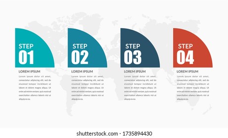 Elemento de información empresarial creativo Vector premium con icono y número