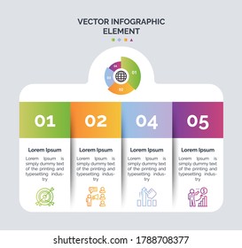 Elemento Infográfico Creativo De Negocios Vector Premium Con Icono Y Número