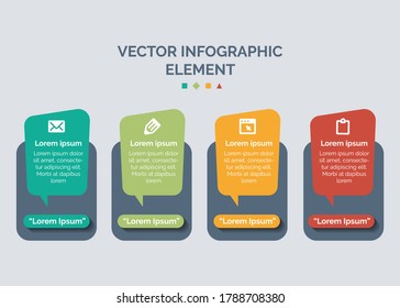 Creative Business Infographic Element Premium Vector With Icon