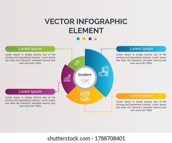 Creative Business Infographic Element Premium Vector With Icon