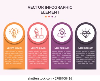 Creative Business Infographic Element Premium Vector With Icon