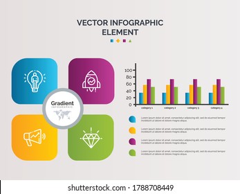 Elemento Infográfico Creativo Vector Premium Con Icono