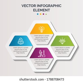 Creative Business Infographic Element Premium Vector With Icon