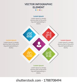 Creative Business Infographic Element Premium Vector With Icon