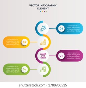 Creative Business Infographic Element Premium Vector With Icon and number