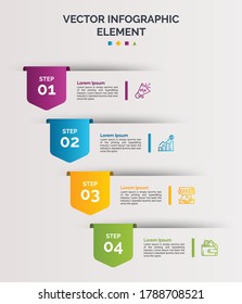 Creative Business Infographic Element Premium Vector With Icon And Number