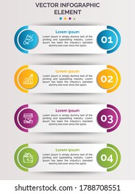Creative Business Infographic Element Premium Vector With Icon And Number