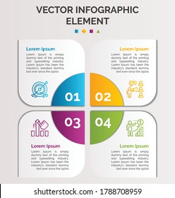 Elemento Infográfico Creativo De Negocios Vector Premium Con Icono Y Número