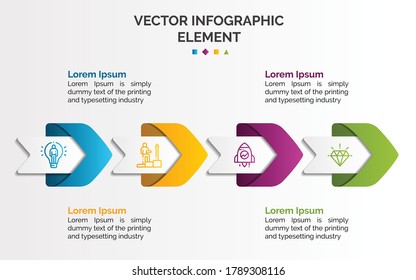 Creative Business Infographic Element Premium Vector With Icon