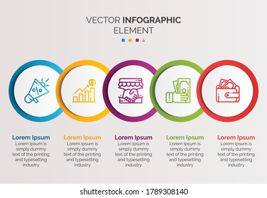Premium-Vektorgrafik für kreative Business-Infografiken mit Symbolen und Zahlen