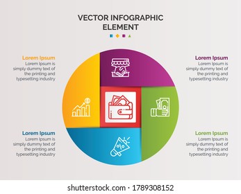 Elemento Infográfico Creativo Vector Premium Con Icono