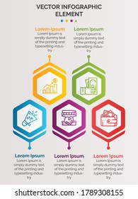 Creative Business Infographic Element Premium Vector With Icon