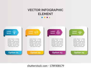 Creative Business Infographic Element Premium Vector With Icon And Number