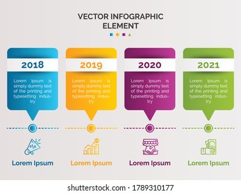 Premium-Vektorgrafik kreativer Business-Infografik-Elemente mit Symbol