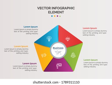 Creative Business Infographic Element Premium Vector With Icon