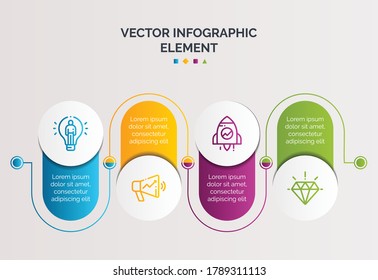 Creative Business Infographic Element Premium Vector With Icon