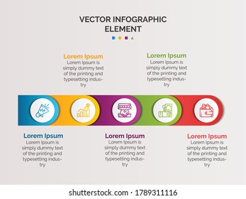 Elemento Infográfico Creativo Vector Premium Con Icono