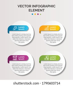 Creative Business Infographic Element Premium Vector With Icon