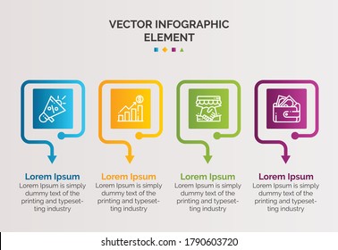 Creative Business Infographic Element Premium Vector With Icon