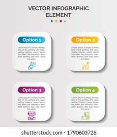 Creative Business Infographic Element Premium Vector With Icon