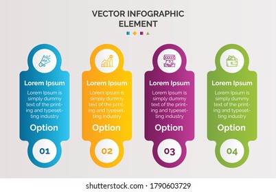 Creative Business Infographic Element Premium Vector With Icon