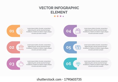 Elemento Infográfico Creativo De Negocios Vector Premium Con Icono Y Número