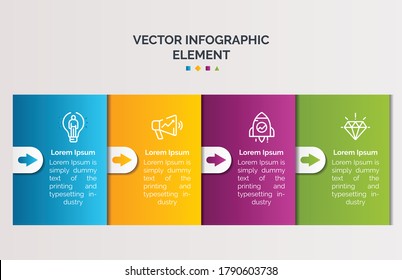 Elemento Infográfico Creativo Vector Premium Con Icono