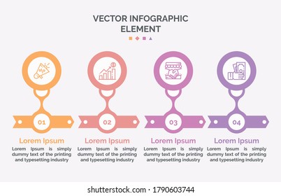 Elemento Infográfico Creativo Vector Premium Con Icono