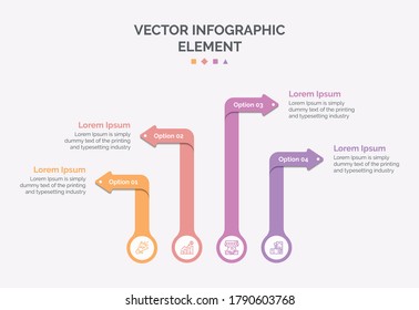 Elemento Infográfico Creativo Vector Premium Con Icono