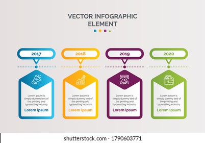 Elemento Infográfico Creativo Vector Premium Con Icono