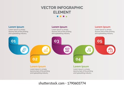 Elemento Infográfico Creativo Vector Premium Con Icono