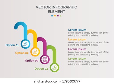 Elemento Infográfico Creativo Vector Premium Con Icono
