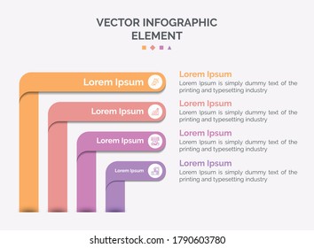 Premium-Vektorgrafik kreativer Business-Infografik-Elemente mit Symbol