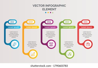 Creative Business Infographic Element Premium Vector With Icon