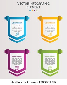 Creative Business Infographic Element Premium Vector With Icon