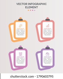 Elemento Infográfico Creativo Vector Premium Con Icono
