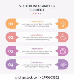 Creative Business Infographic Element Premium Vector With Icon And Number