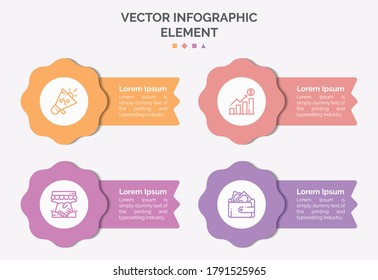 Creative Business Infographic Element Premium Vector With Icon