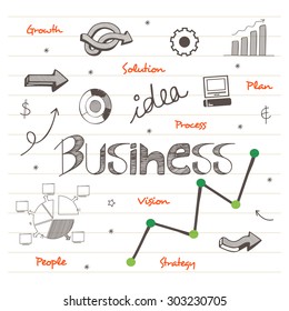 Creative business infographic layout with different success and growth elements.