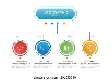 Creative business infographic template with 4 options. creative concept- vector illustration