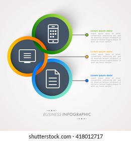 Creative Business infographic template layout on grey background.