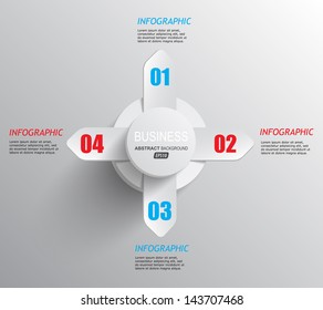 creative business infographic with your data / four different directions / abstract element