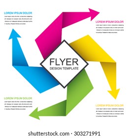 creative business info-graphics design by colorful rotate info-graphics design vector