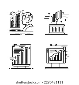 Creative business innovation icon set.